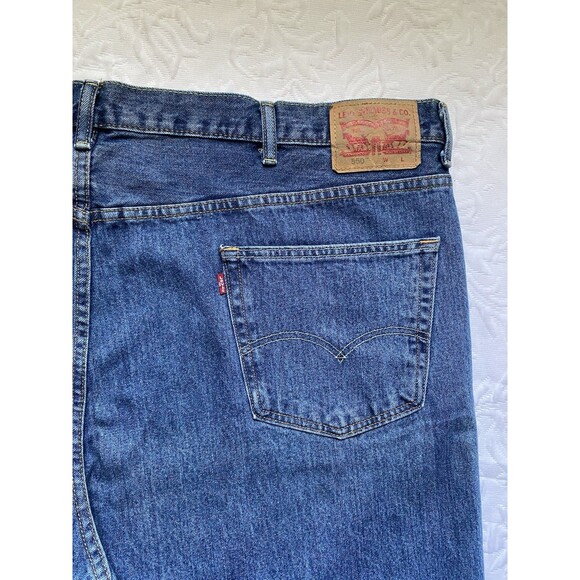 Levis 550 Jeans Mens 52X30 Big Tall Blue Relaxed Denim Red Tab - Picture 6 of 12